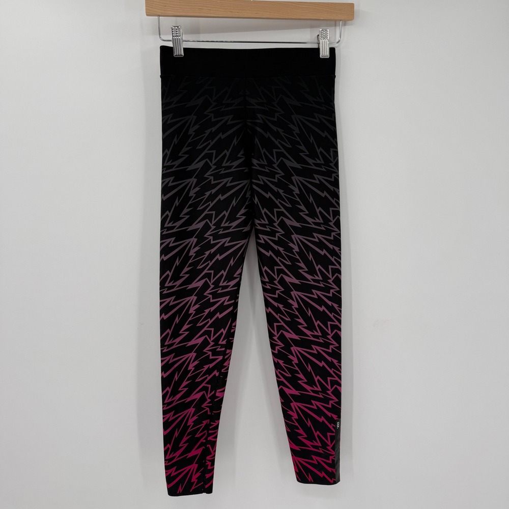 COR by Ultracor Lightning Bolt Ombre Leggings Black Pink Size Medium